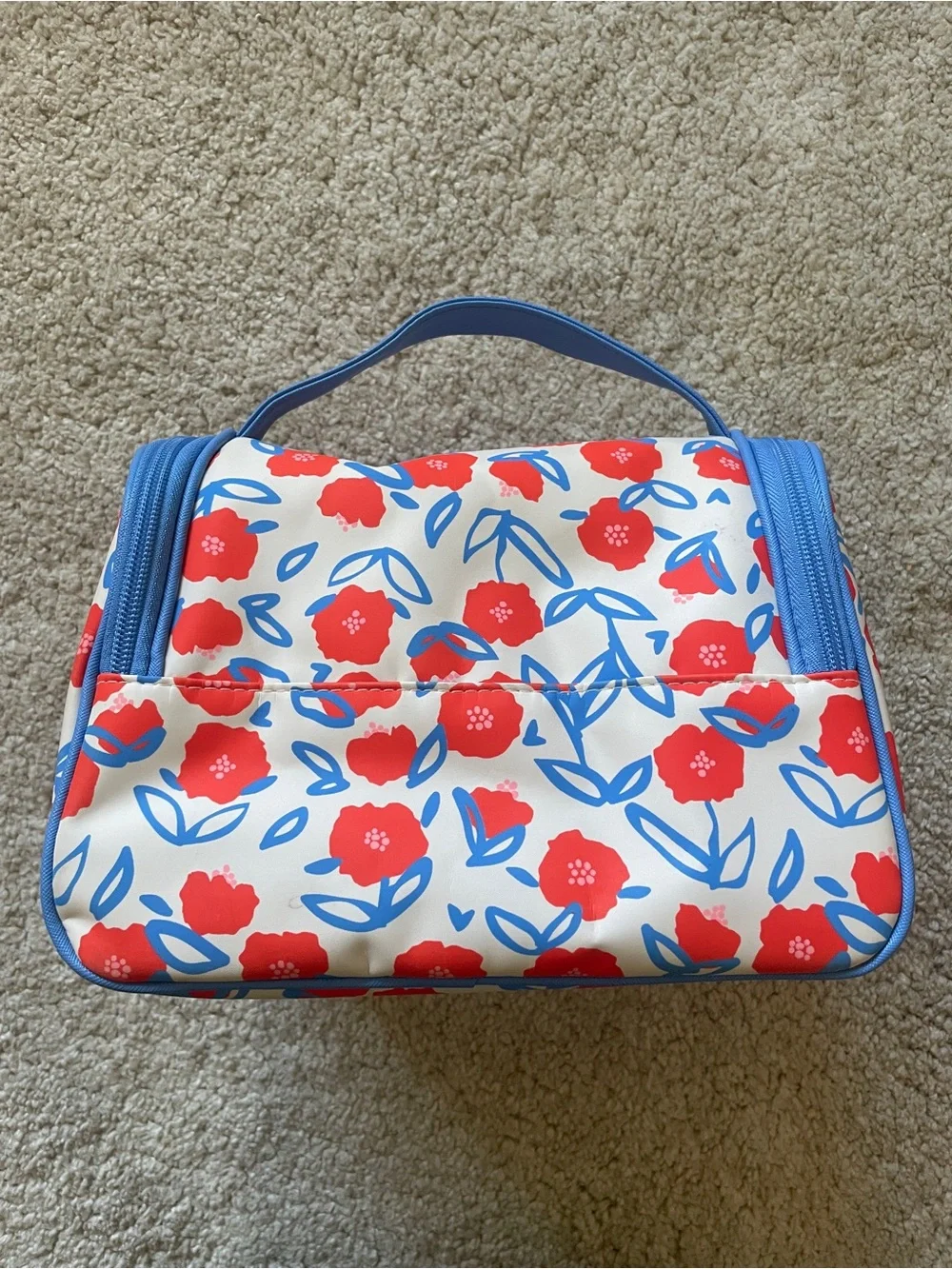 TENDER LOVE + CARRY Cosmetic Travel Bagd Floral Poppy Print